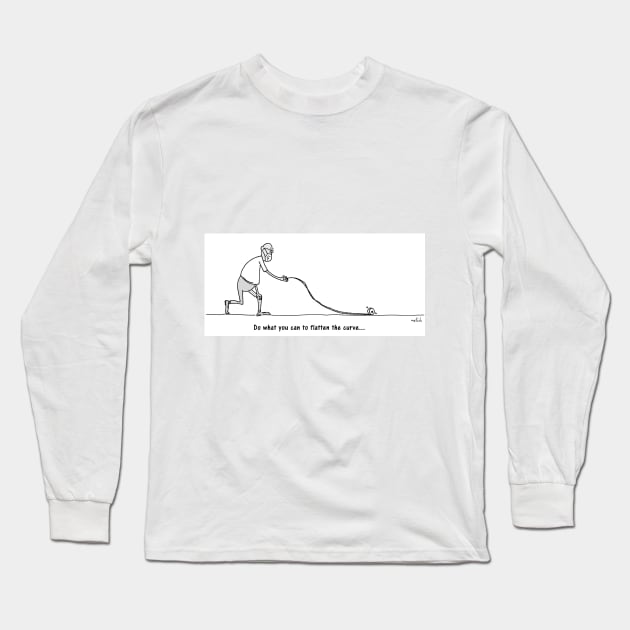 flatten the curve Long Sleeve T-Shirt by mellish